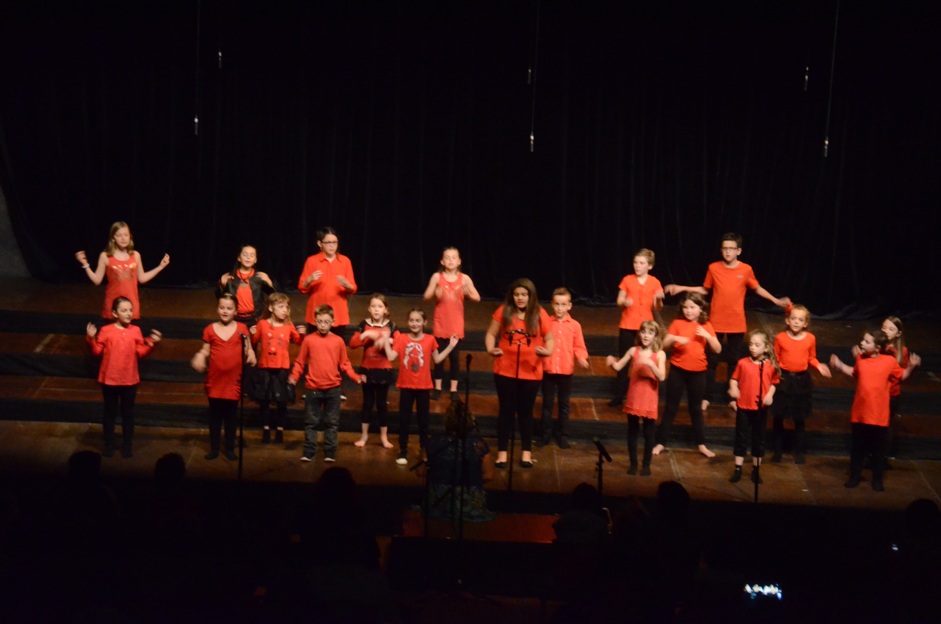 photo des enfants lors du concert 2016