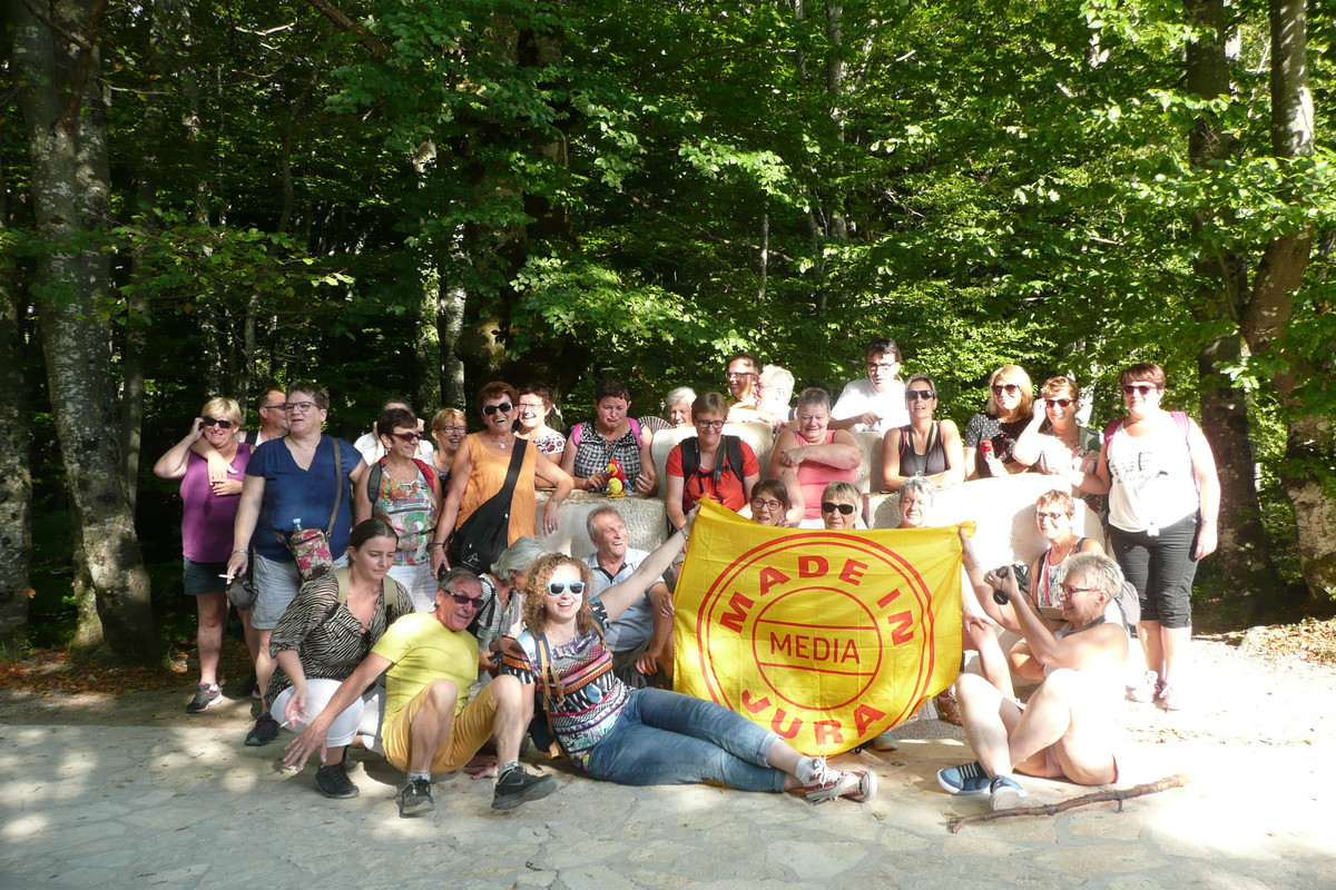 photo de groupe prise à Plitvice