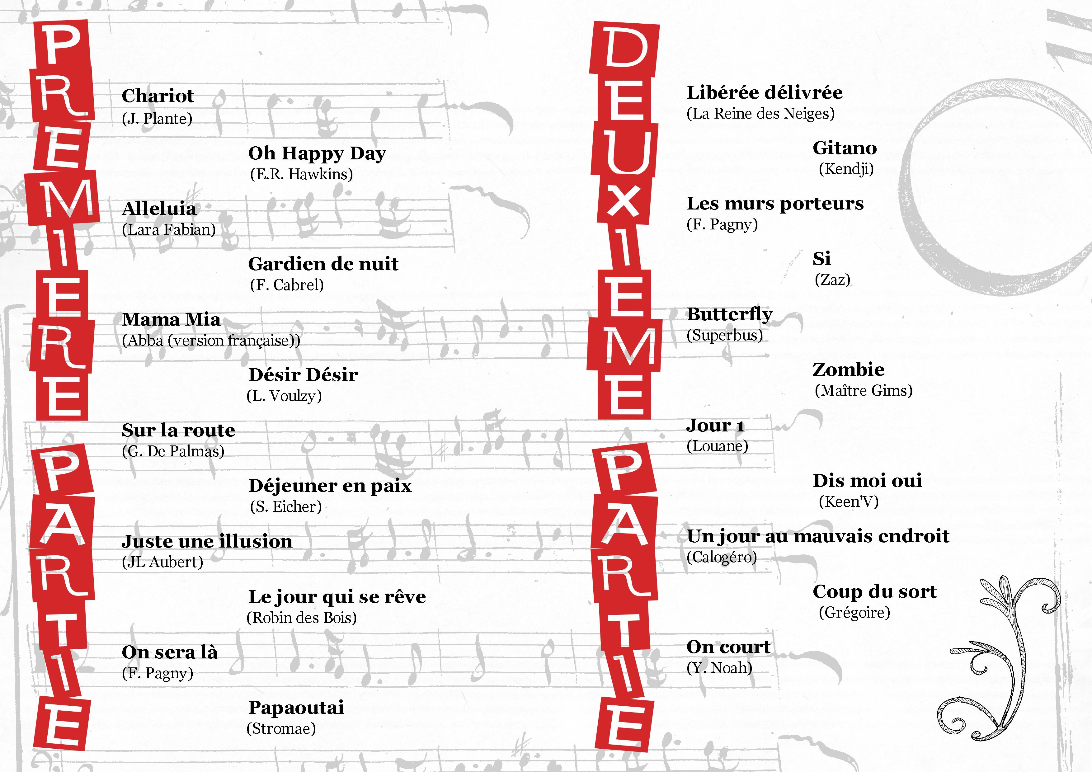 programme du concert 2015