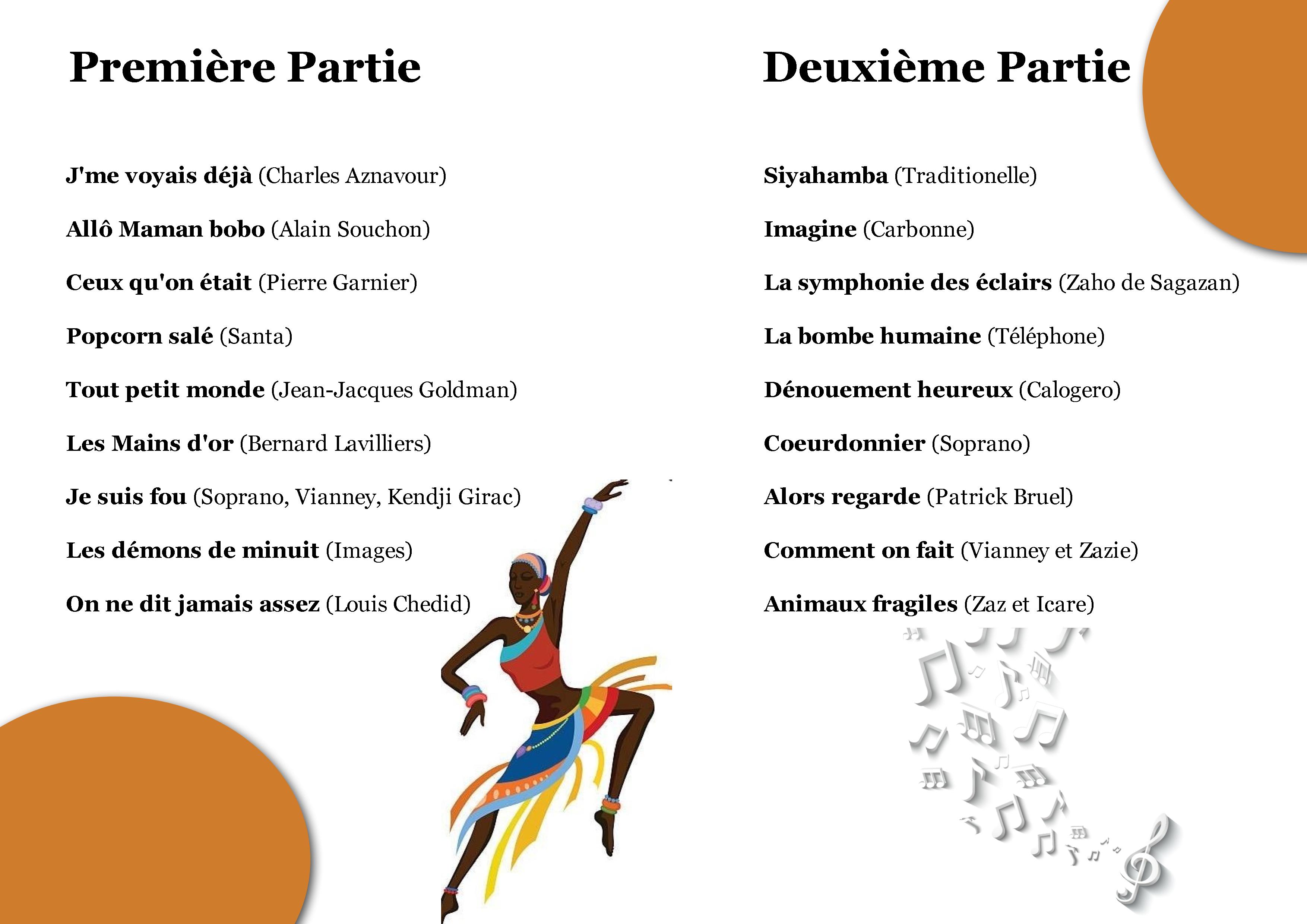 programme du concert 2025